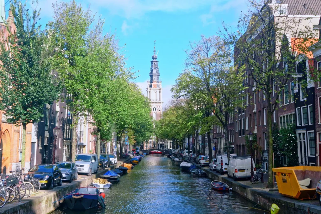 a canal in amsterdam