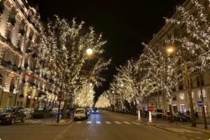 lights, christmas, Paris