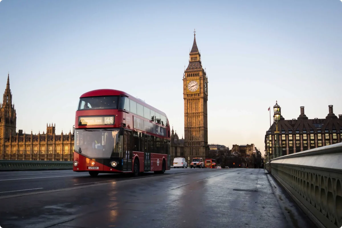 london bus and the big ben