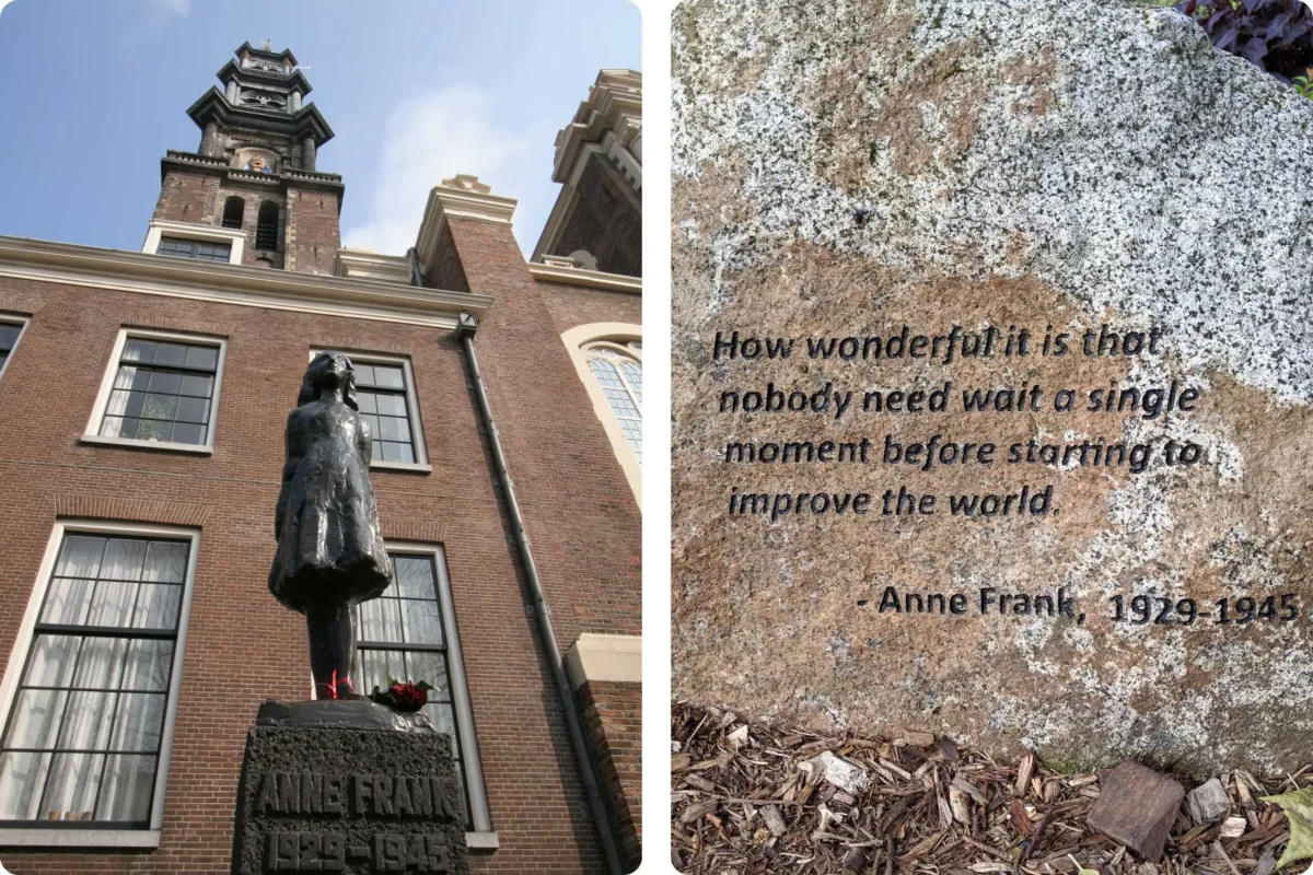 anne frank statue